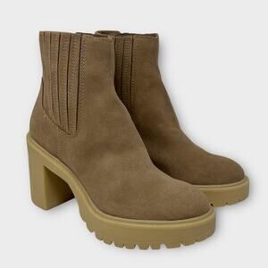 Dolce Vita Caster H2O Suede Chunky Platform Booties Size 6.5